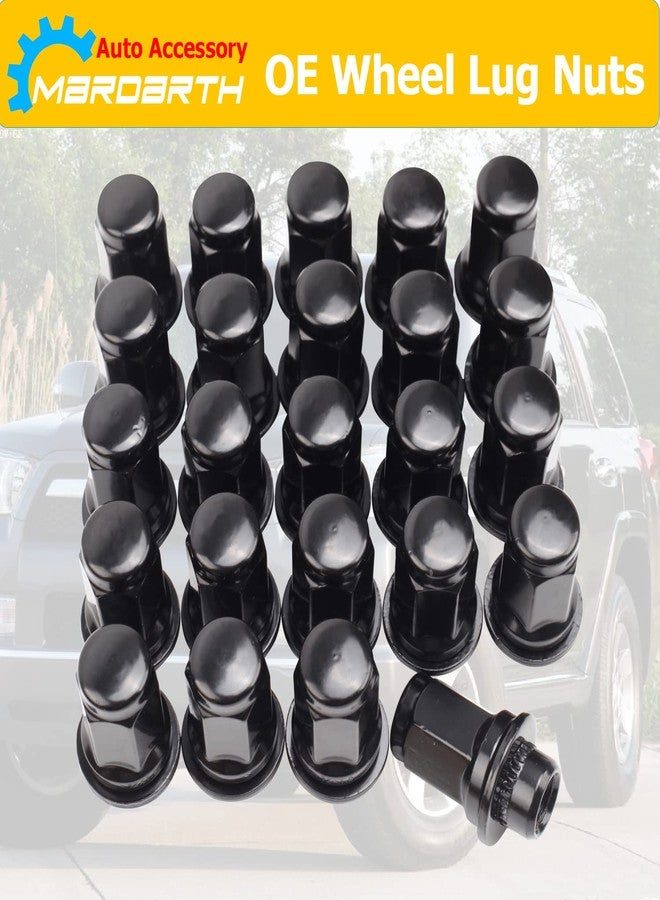 Mardarth Set of 24, 12x1.5mm 1.87 Inch Length 13/16 Hex OEM Factory Mag Lug Nuts for Tacoma 4 Runner FJ Cruiser Matrix GX460 GX470 SR5 Pre-Runner TRD Off-Road Limited Black - Image 2