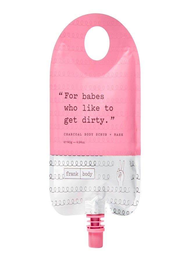 frank body Charcoal Body Scrub & Mask | 2-in-1 Exfoliating Treatment with Charcoal, Caffeine & Tea Tree | Detoxifies, Exfoliates & Brightens | Fights Acne | 140 g/4.94 oz - Image 1