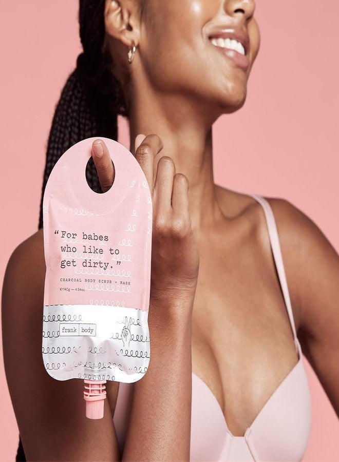 frank body Charcoal Body Scrub & Mask | 2-in-1 Exfoliating Treatment with Charcoal, Caffeine & Tea Tree | Detoxifies, Exfoliates & Brightens | Fights Acne | 140 g/4.94 oz - Image 4