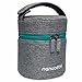 NANOBÉBÉ Nanobebe Breastmilk Baby Bottle Cooler Travel Bag with Ice Pack Included Compact Triple Insulated Easily attaches to Stroller or Diaper Bag Grey - Image 2
