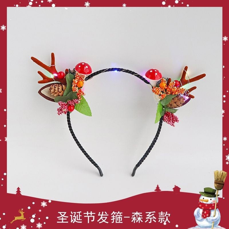 Shiny Christmas Headwear Children''s Dress Mori Small Antlers Headband Cute Sweet Elf Headband Hair Accessories Wholesale - Image 4