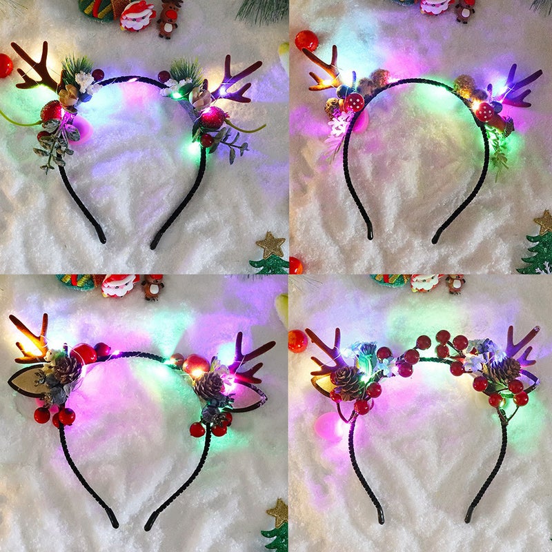Shiny Christmas Headwear Children''s Dress Mori Small Antlers Headband Cute Sweet Elf Headband Hair Accessories Wholesale - Image 2