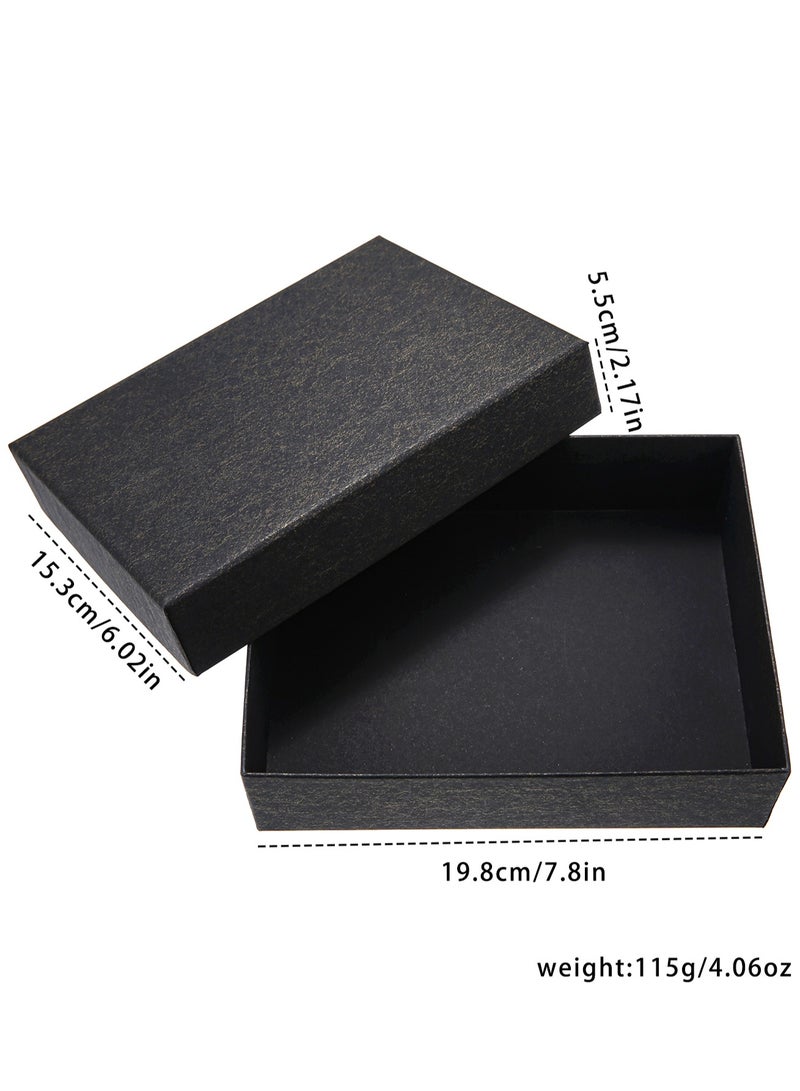 3pcs watch set, black and black stainless steel with calendar Shi Ying formal casual Joker quartz watch set, suitable for his perfect birthday present. - Image 3