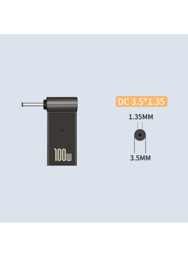 PD Notebook Charging Line Typec Mother To 35135mm For Notebook Computer Pd Power Decoy Fast Charging Line-Color:TypeC 35135 Adapter Zinc Alloy  - Image 1