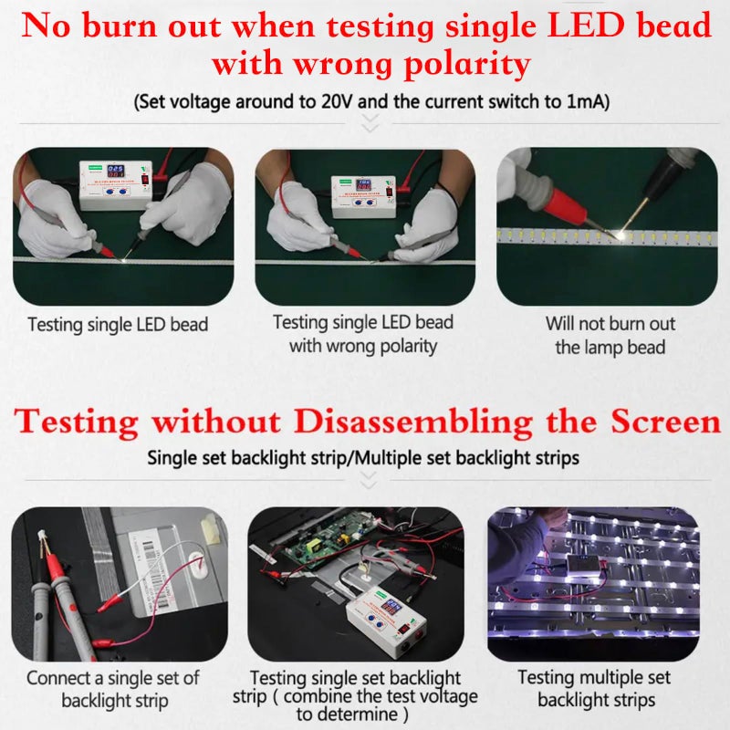 LED Backlight & Driver Board Tester with 0-330V Output and Test Accessories - Image 3