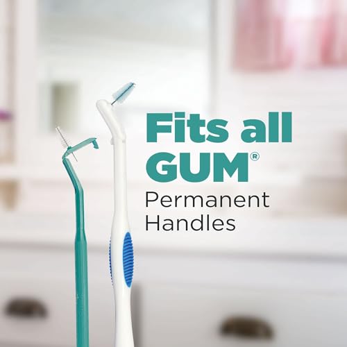GUM Proxabrush Go-Betweens Refills - Wide - Compatible with GUM Permanent Handle - Reusable Interdental Brushes - Soft Bristled Dental Picks, 8 Count(Pack of 6) - Image 5