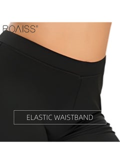 roaiss Women's Tight Stretch Capris High Waist Lace Decorative Leggings Summer Fashion Casual Pants  - Image 4