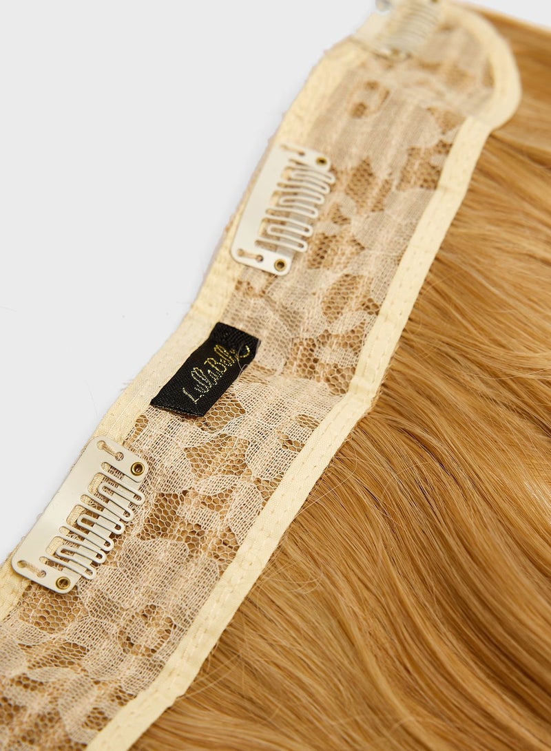 LullaBellz Thick 14" 1 Piece Blow Dry Wavy Clip In Hair Extensions -611/Kb88 Golden Blonde - Image 3