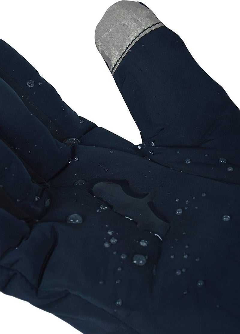 HIVER Womens Waterproof Gloves with Touchscreen Winter Gloves for Cold Weather Snow Minus Degrees for Trekking, Travelling (X-Large, Blue) - Image 4