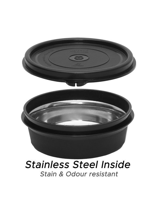 Jaypee Plus 1390 ml Stainless Steel Office Lunch Box | BPA Free, Microwave Safe & Spillproof Airtight 4 Containers | Includes Bottle, Spoon, Fork & Insulated Bag | Ideal for College & School (Grey) - Image 2