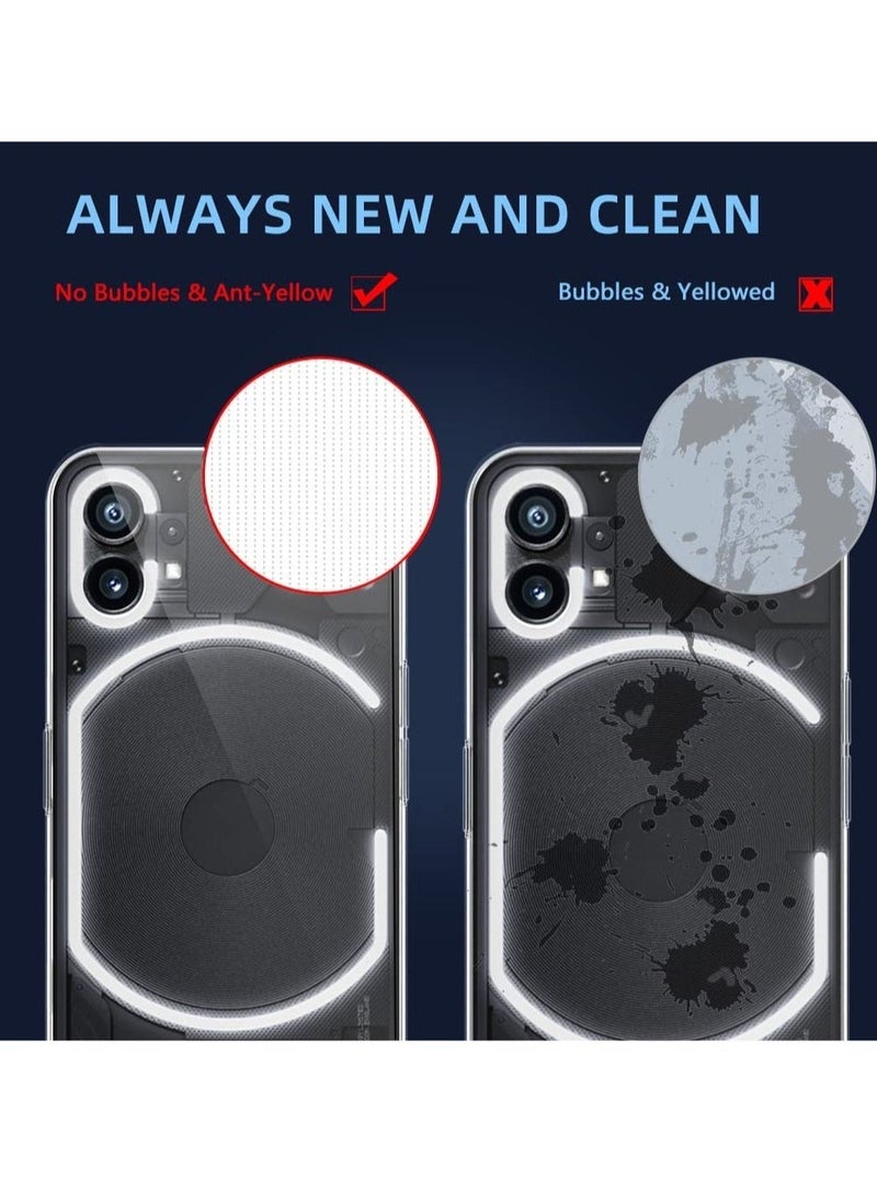 Raxoom Compatible Nothing Phone 1 Case Clear Slim Fit Ultra-Anti-Slip Grip Phone Cases Lightweight Anti-Scratch Back Cover Grip - Image 1