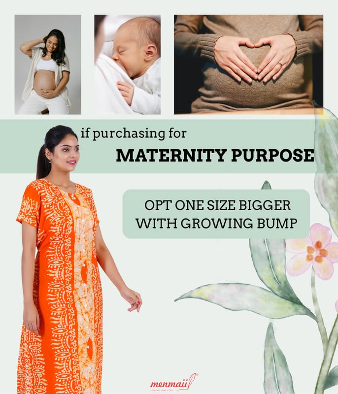 MENMAII Full Length [L-4XL] - Women's Full Open/Front Buttoned Multipurpose Nighty for Pregnancy/Elderly/Patient/Feeding/Hospital Purpose Nighty [a Kind of Adaptive Clothing] -[Yellow Btk_2XL] - Image 3