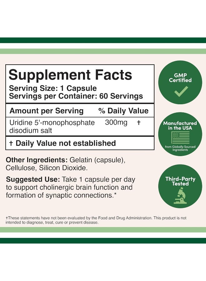 يوريدين مونوفوسفات 300 ملجم - 60 كبسولة - Image 2