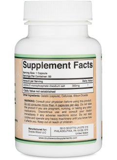 Double Wood Supplements Uridine Monophosphate 300mg 60 Capsules  - Image 2