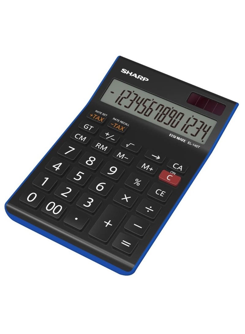 Sharp Desktop Calculator, 14 Digits, Blue, EL-145T-BL - Image 2