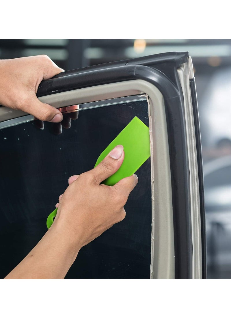 Loquat Green Flexible Reusable Plastic Putty Knife Set for Decals, Wallpaper, Baking, Auto  Wall Repair, Painting - Image 4