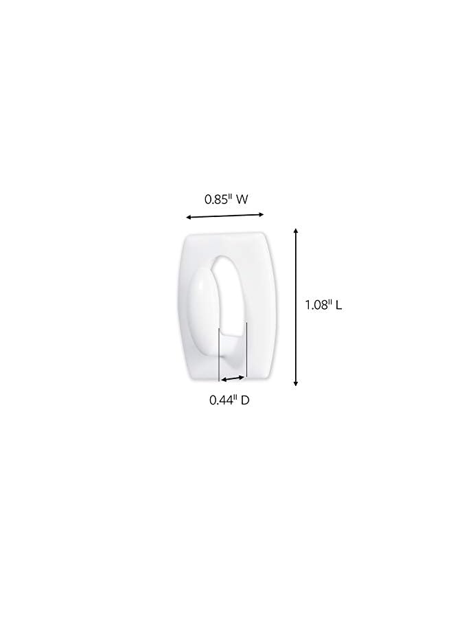 Command Small Hooks Holds 225 Gr. Each Hook White Color Organize Decoration No Tools Holds Strongly Damage Free Hanging 6 Hooks Plus 8 Strips/Pack - Image 2