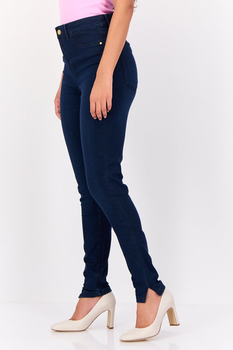 ONLY Jdy By Only Women Skinny Fit Solid Stretchable Jeans, Navy - Image 2
