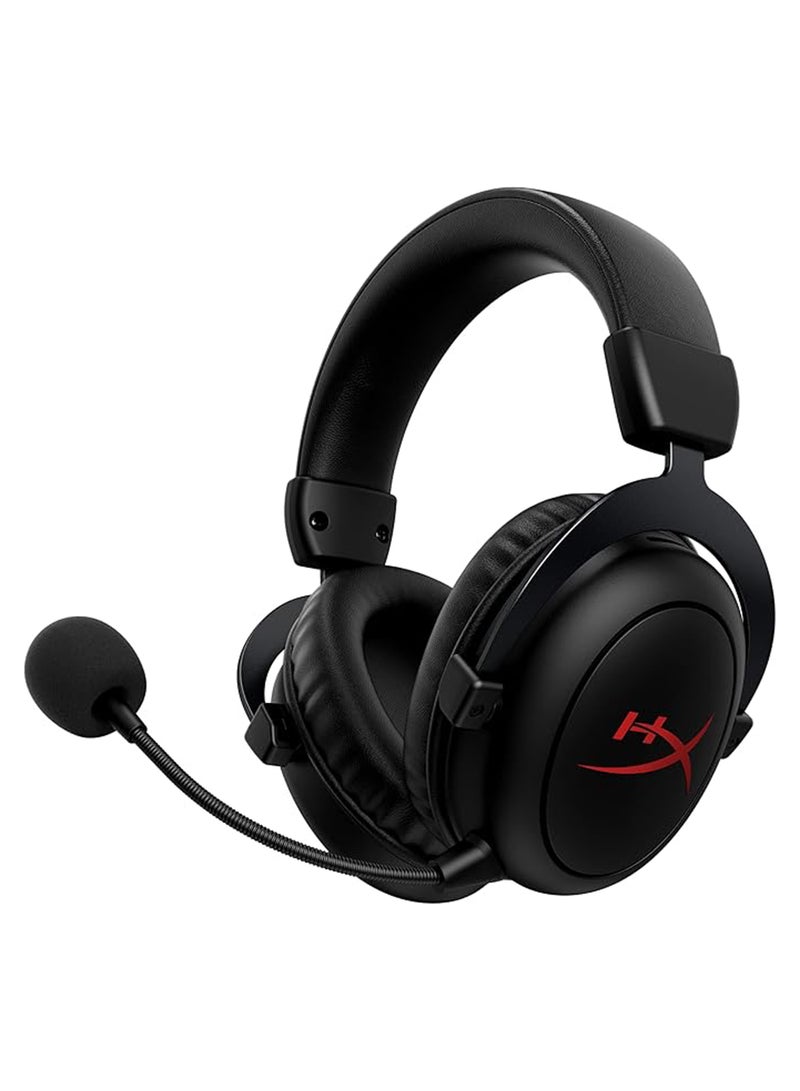 HyperX Cloud II Core Wireless Gaming Headphones, 53mm with Neodymium Magnets Dynamic Drivers, Electret Condenser Microphone, Bi-Directional, Noise-Cancelling Polar Pattern, Black | 6Y2G8AA - Image 1