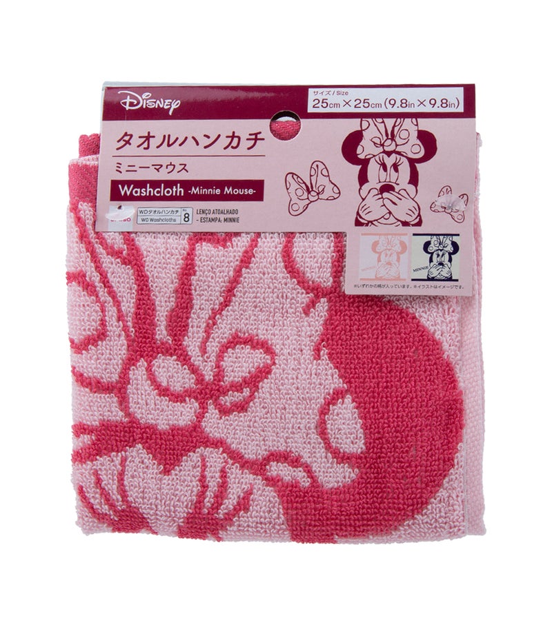 Disney Minnie Mouse Washcloth, Pink, Soft Absorbent Face Towel for Kids, Bath & Daily Use - Image 2