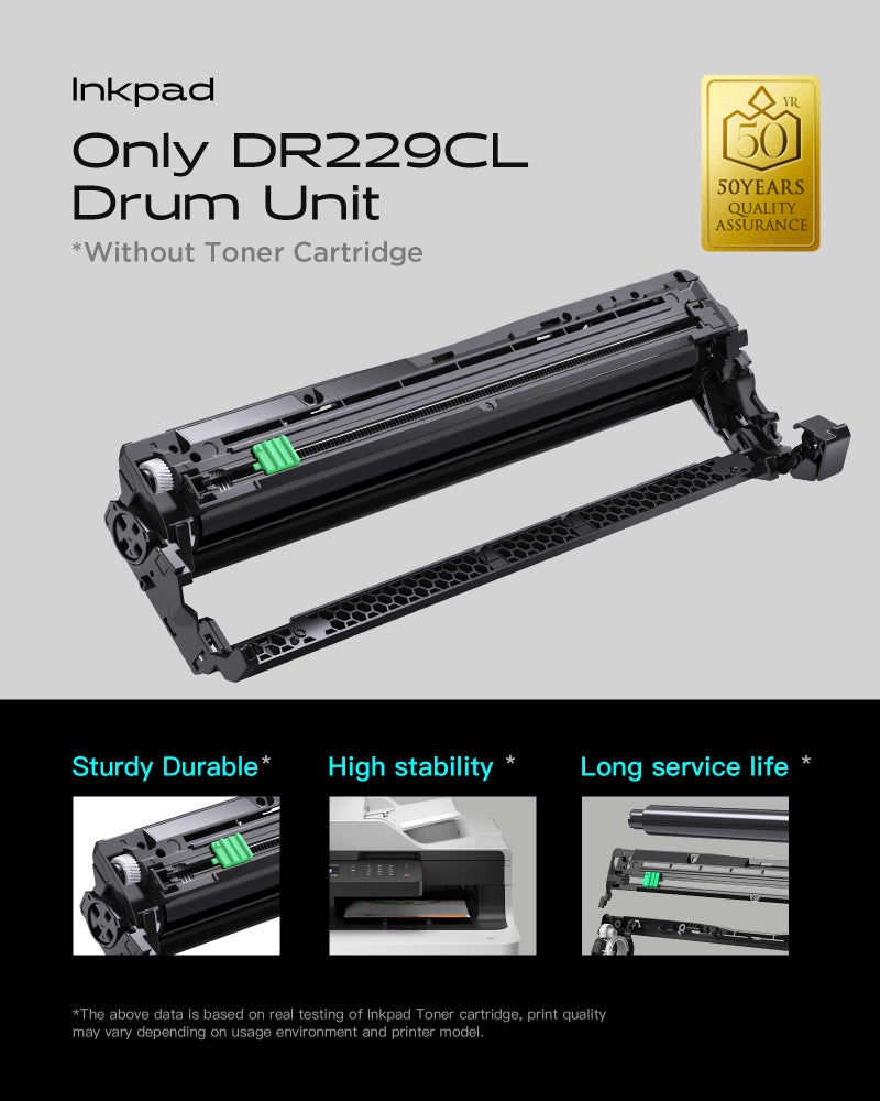 iNKPAD Compatible DR229CL Drum Unit (NOT Toner) Replacement for Brother DR-229CL DR229 TN229XL Work for MFC-L3720CDW MFC-L3765CDW MFC-L3780CDW HL-L3220CDW HL-3280CDW HL-L3295CDW Printer (4 Pack) - Image 4