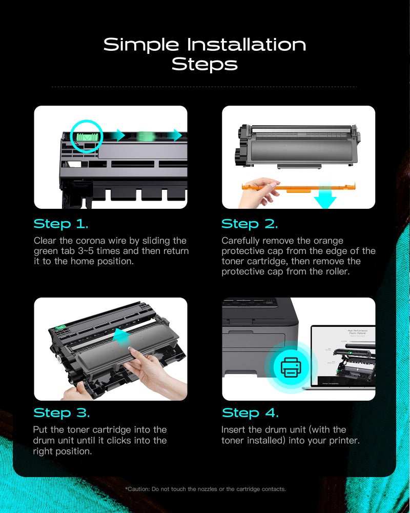 iNKPAD Compatible DR229CL Drum Unit (NOT Toner) Replacement for Brother DR-229CL DR229 TN229XL Work for MFC-L3720CDW MFC-L3765CDW MFC-L3780CDW HL-L3220CDW HL-3280CDW HL-L3295CDW Printer (4 Pack) - Image 5