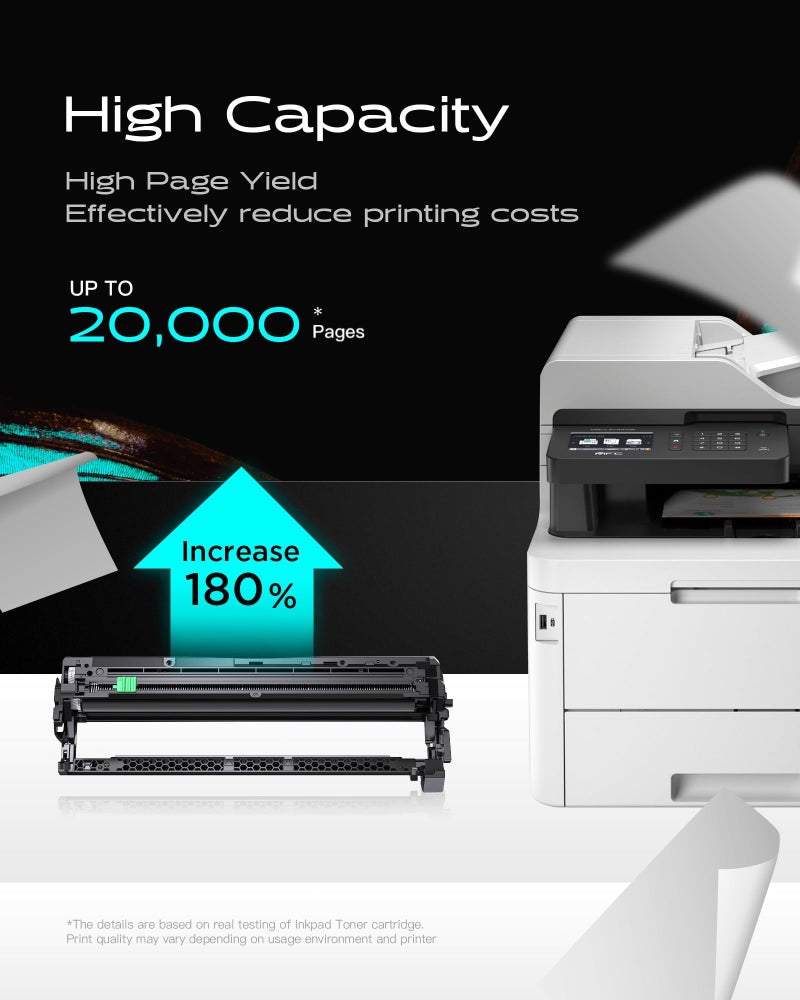 iNKPAD Compatible DR229CL Drum Unit (NOT Toner) Replacement for Brother DR-229CL DR229 TN229XL Work for MFC-L3720CDW MFC-L3765CDW MFC-L3780CDW HL-L3220CDW HL-3280CDW HL-L3295CDW Printer (4 Pack) - Image 3