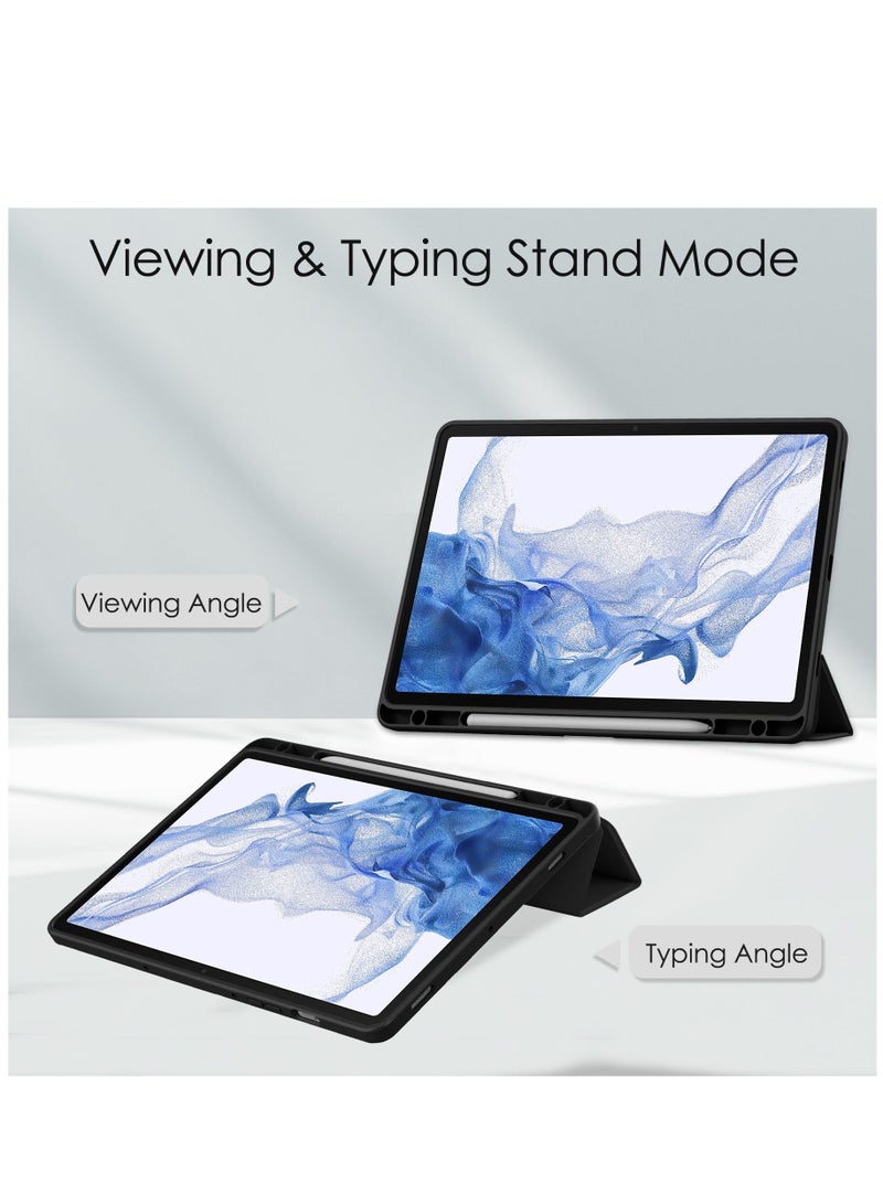 Case Compatible With Samsung Galaxy Tab S9 11 Inch 2023 with Pencil Holder Clear Transparent Back Shell Slim Stand Shockproof Tablet Cover Auto Wake/Sleep - Image 5