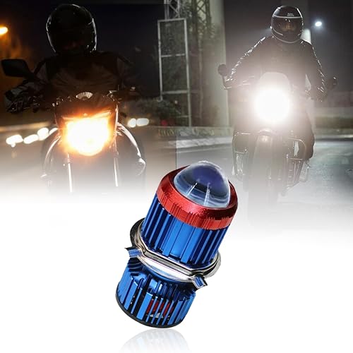 MIKANIX Super Bright H4 Fitting CYT Led Headlight Bulb | Dual Color | High and Low Beam | Lens Projector Headlamp Bulb with Cooling Fan for All Bikes and Scooters - Image 1