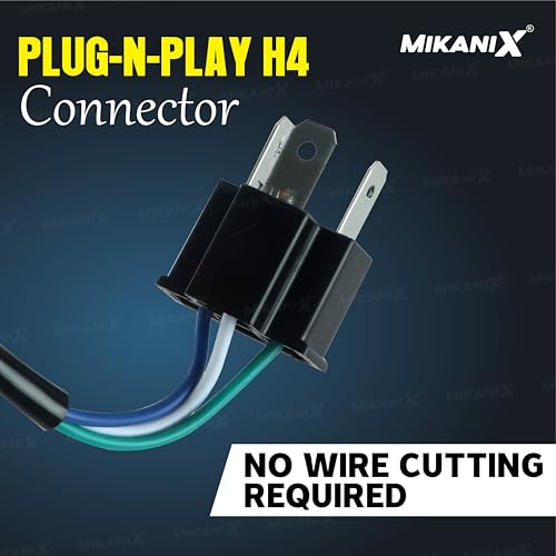 MIKANIX Super Bright H4 Fitting CYT Led Headlight Bulb | Dual Color | High and Low Beam | Lens Projector Headlamp Bulb with Cooling Fan for All Bikes and Scooters - Image 4