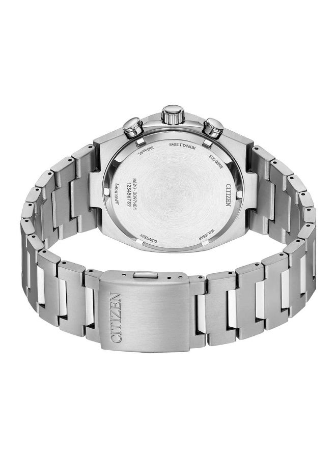 CITIZEN CA4610-85X Men’s Watch, Eco-Drive Chronograph Green Dial 42.5mm Case 100M WR Stainless Steel - Image 3