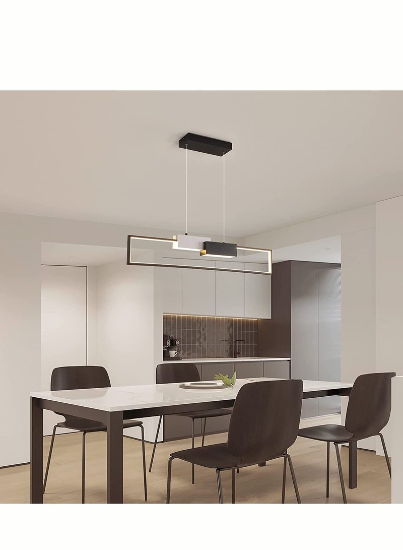 Haikomin Led Pendant Light Dimmable Modern Led Chandelier Lamp With Remote Creative Square Hanging Pendant Lighting Adjustable Ceiling Pendant Light Fixture For Kitchen Dining Room Bedroom - Image 3