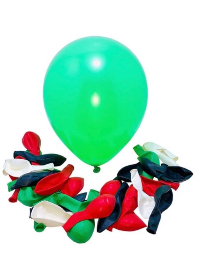 UAE National Day National flag Colour plain Balloons Multicolor - Image 1