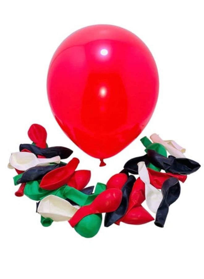UAE National Day National flag Colour plain Balloons Multicolor - Image 3