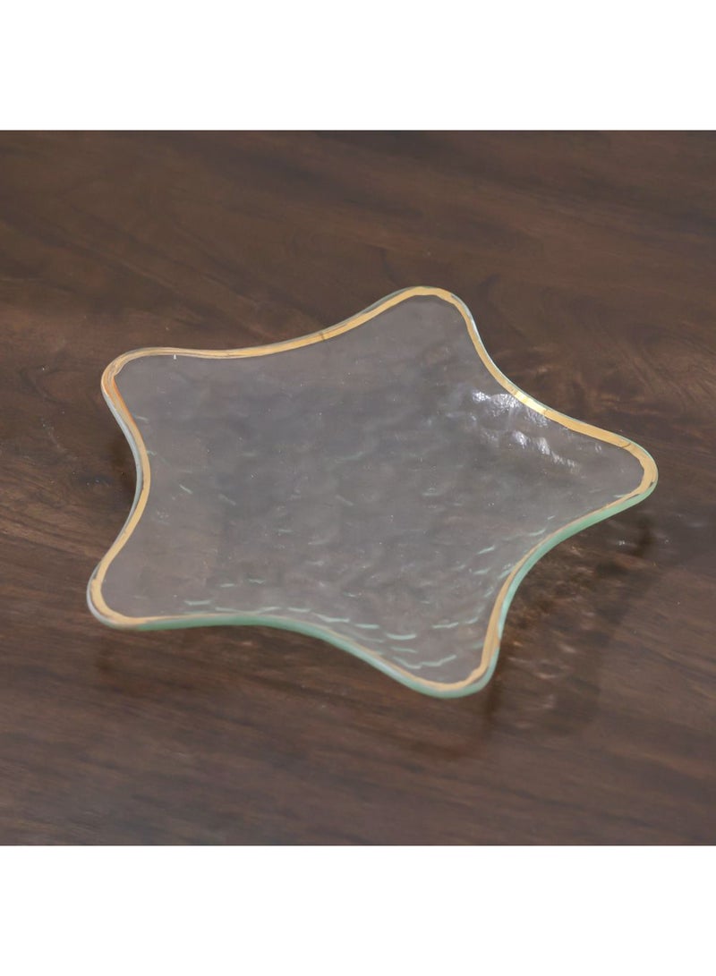 DANUBE HOME Treo Large Star-Shaped Trinket Tray – Decorative Jewelry & Accessory Holder with Stylish Design, Perfect for Organizing Small Items on Vanity, Desk & Nightstand L24 x W24 X H 1.6 Cm Large - Image 1