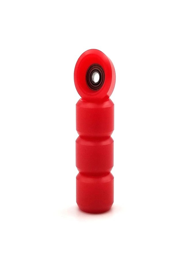 SPITBOARDS® Fingerboard Pro Wheels with Real Ball Bearings, Professional CNC Polyurethane Quality, Street Wheels Shape (Red) - Image 1