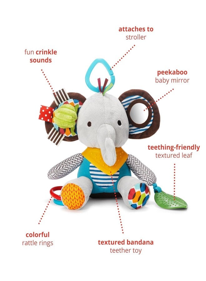 Slipps Soft Toy Baby Activity and Teething Toy with Multi-Sensory Rattle and Textures, Gift for Newborns and Infants (Elephant) - Image 2