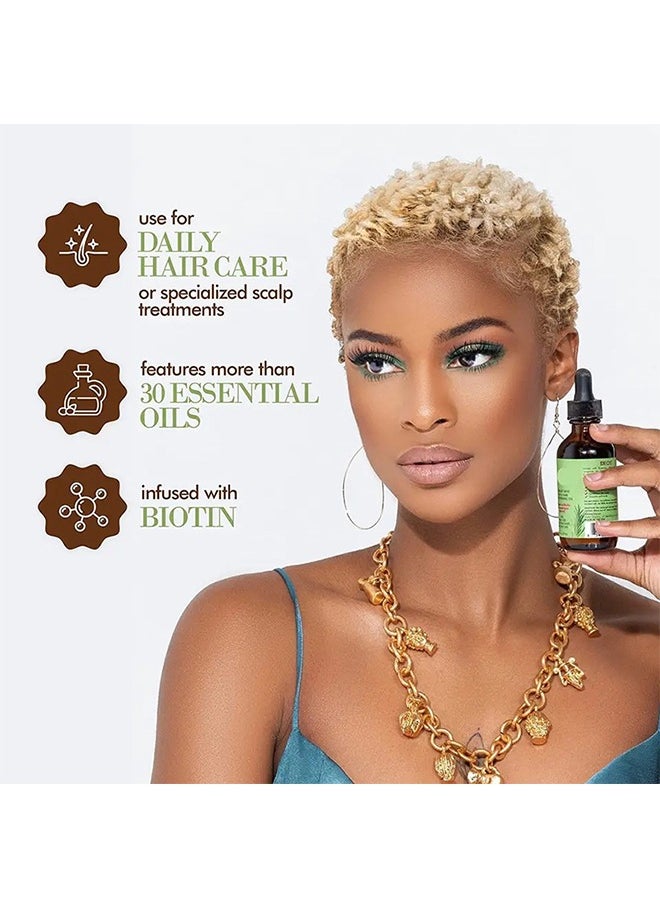 CARVENCHY Rosemary Mint Scalp & Hair strengthening Oil,Hair Care Essential Oil Wash Free,Thrive Growth Hair Oil 59ml  - Image 3