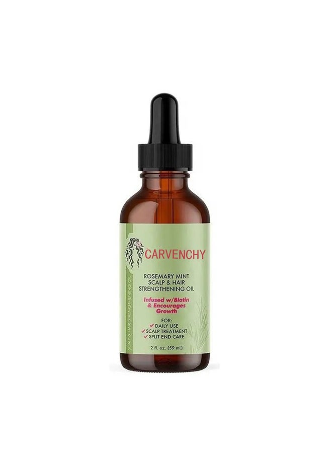 CARVENCHY Rosemary Mint Scalp & Hair strengthening Oil,Hair Care Essential Oil Wash Free,Thrive Growth Hair Oil 59ml  - Image 1