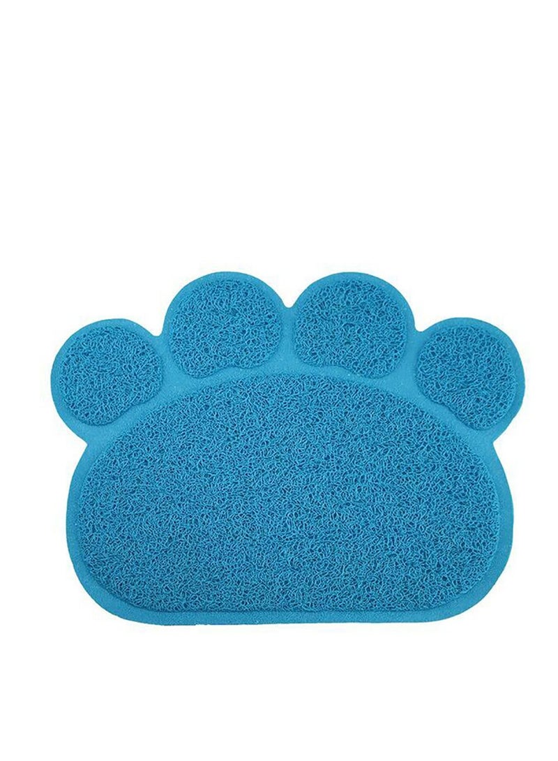 KASTWAVE 1 Pcs Cat Food Mat Waterproof Dog Cat Bowl Mat, PVC Pet Bowl Feeding Mat Small Dog Mat Pet Feeding Mat Pet Food Water Anti-slip Feeding Placemat Paw Shape for Cat Dog Use - Image 1