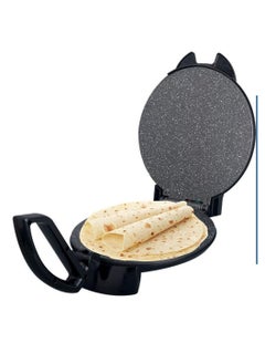 MATSU 10-Inch Electric Roti Maker – 1200W Non-Stick Chapati Press with Durable Stainless Steel Body, Adjustable Temperature Control Dial, Dual Indicator Lights for Power & Ready Status, Safety Lock Handle, Easy Cleaning Plates, Instruction Manual Included – 220-240V Home Kitchen Appliance for UAE