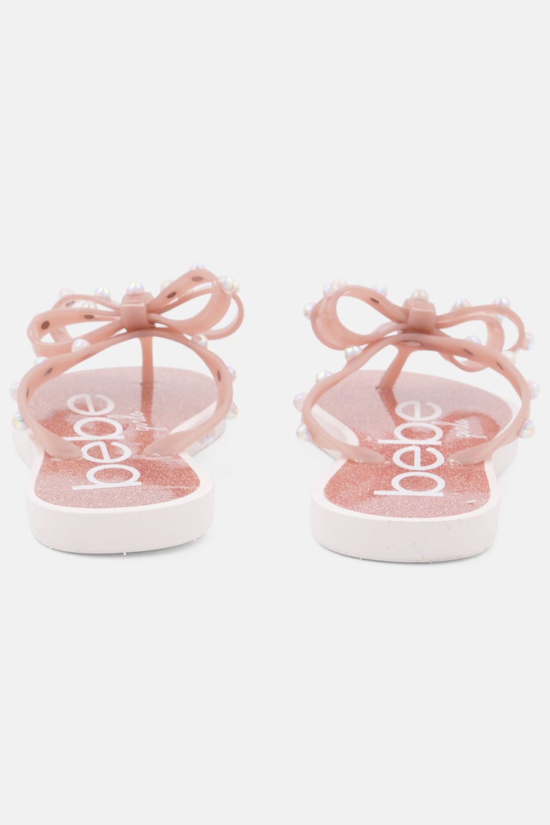 bebe شبشب بنات أطفال بشعار العلامة التجارية، وردي - Image 2