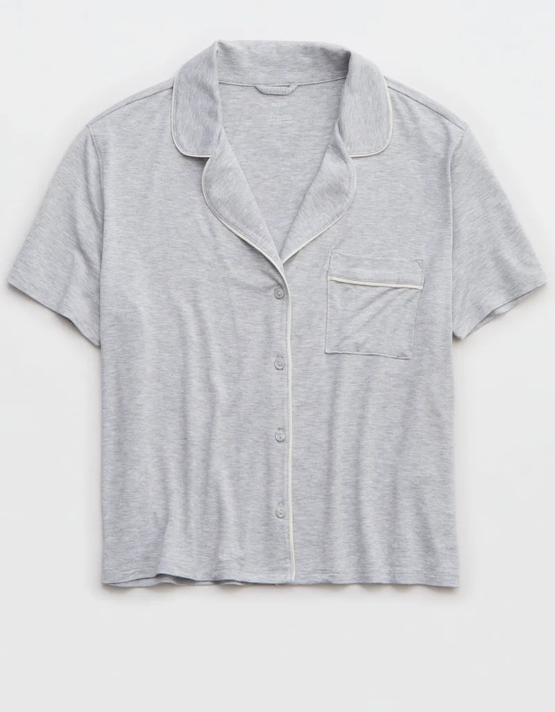 Aerie  Aerie Real Soft® Short Sleeve Pajama Shirt for Women | Best Price UAE