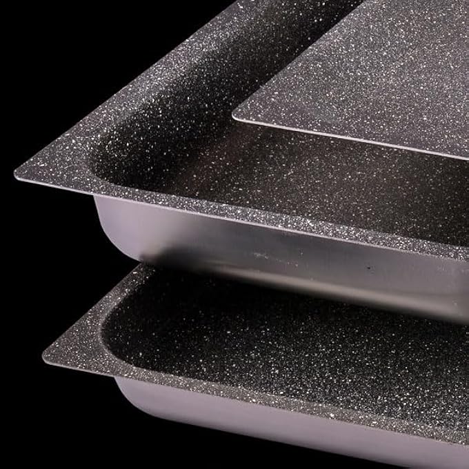 Risoli Op120M2620G Baking Pans Gastronorm 12 2Cm 26X32Xh2Cm HS Baking Pans Black  Gastronorm Baking Pan Flat Edge Aluminum 3003 H0 Nonstick Hard Stone  Made In Italy - Image 3