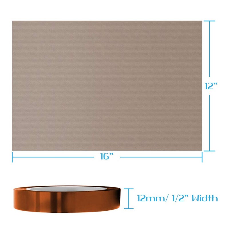 selizo Heat Tape High Temp Tape and Teflon Sheet for Vinyl Heat Press, Sublimation Heat Resistant - Image 4
