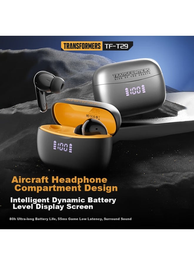 Transformers Bluetooth Earphones, In-ear Design With Battery Display, True Wireless, Smart Noise Cancellation, Long Battery Life, High Sound Quality, For Music, Gaming, Sports, Running, Low Latency, Compatible With Apple And Huawei