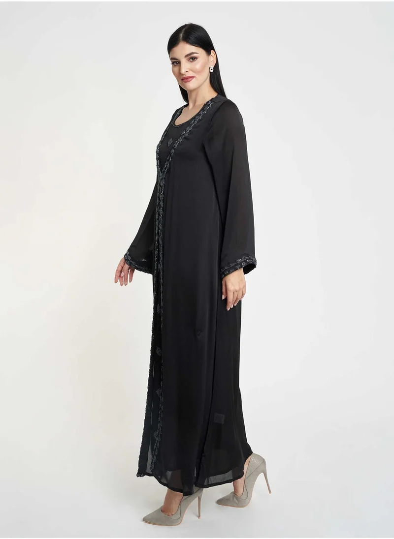 KASHKHA Solid Mini Silk Jalabiya