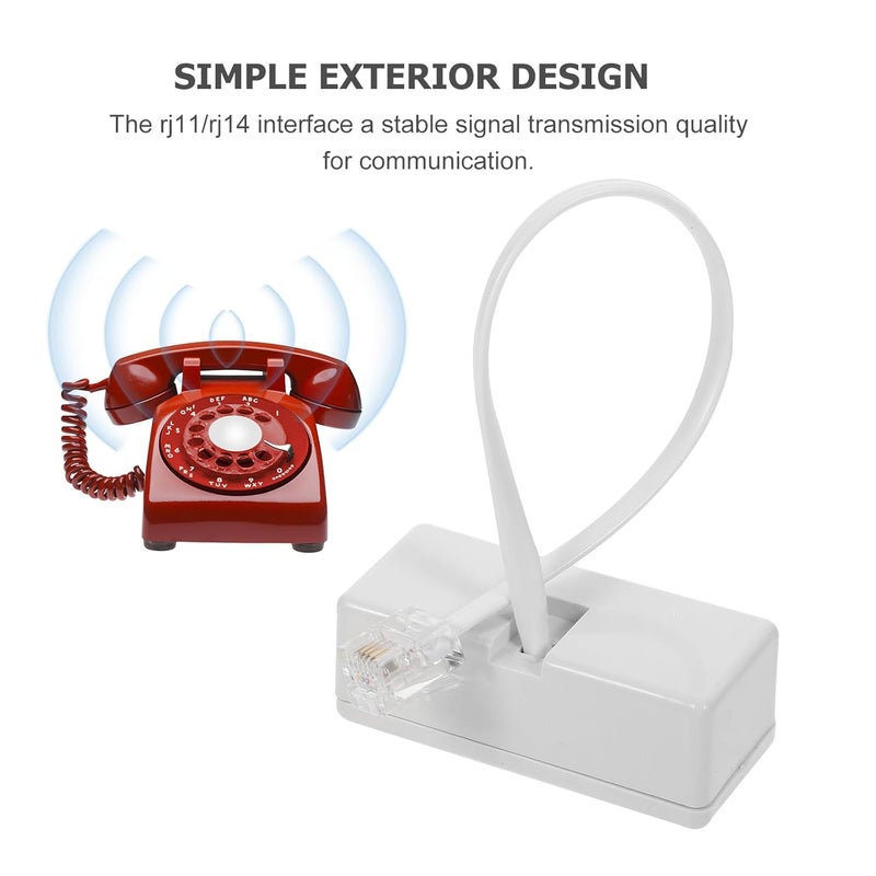 قطعتان من مقسم خط الهاتف RJ11 محول لاستخدام الهاتف الأرضي في المكتب أو المنزل - Image 5