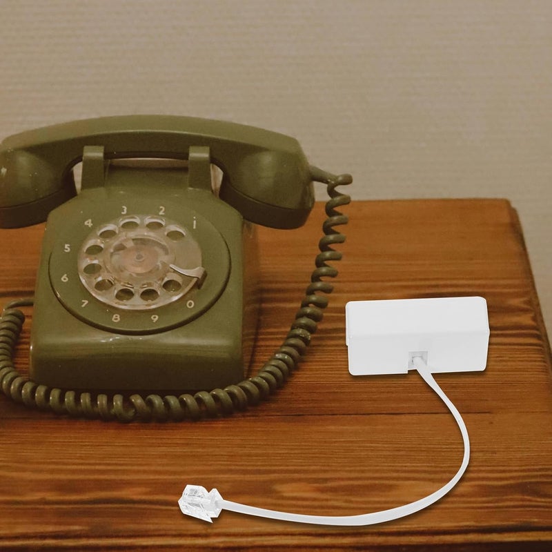 قطعتان من مقسم خط الهاتف RJ11 محول لاستخدام الهاتف الأرضي في المكتب أو المنزل - Image 4