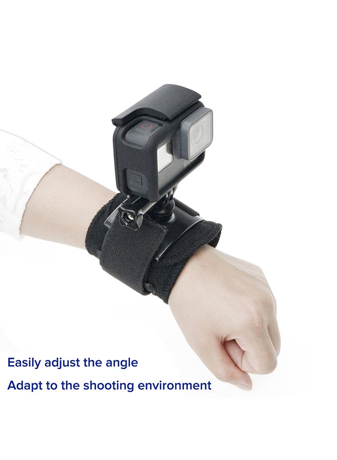 O Ozone Adjustable Wrist Strap Mount for GoPro 360 Degree Rotating Arm Mount Strap Compatible with DJI OSMO Action 2 Insta 360 ONE RS and Other Action Cameras -Black  - Image 5